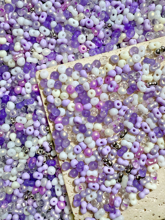 【Peanuts】small acrylics peanuts&drops beads mix, 4mm (making wreath, keychain, pens etc)