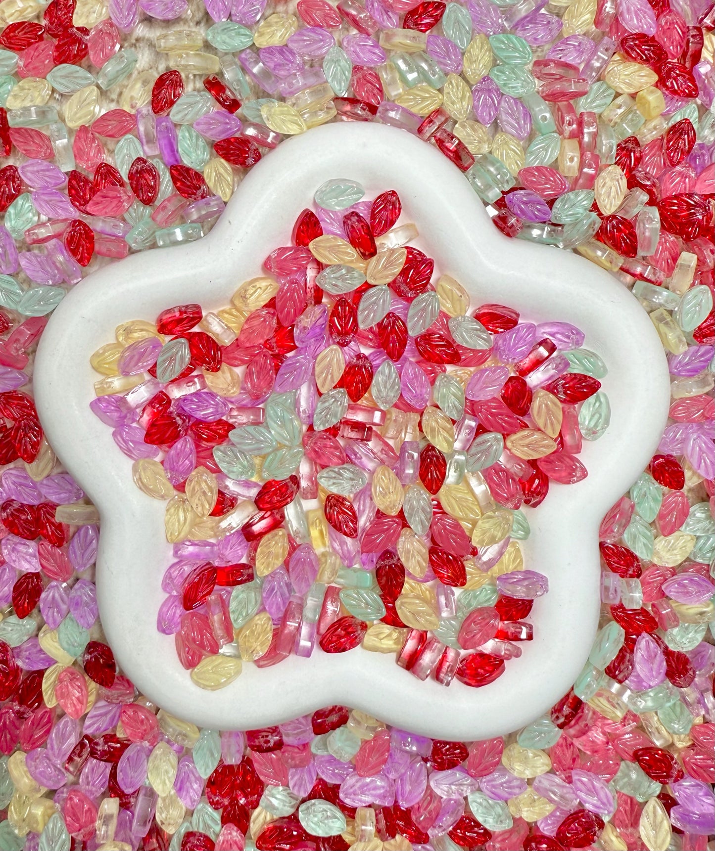 【Icy House】Mini breloques en verre exquises de toutes les couleurs mélangées, fournitures pour bracelets/porte-clés