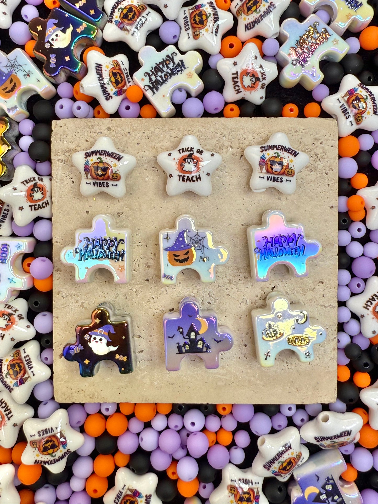 【Dazzling Galaxy】Mélange de perles acryliques scintillantes en diamant, 16 mm (fabrication de couronnes, porte-clés, stylos, etc.)