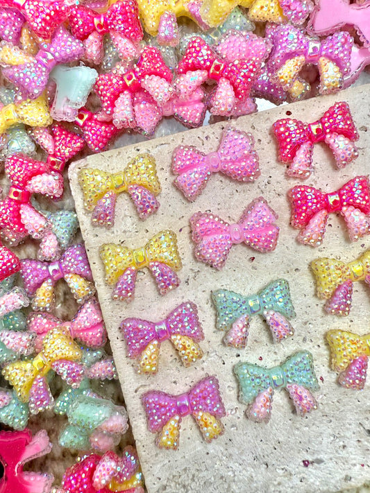 【Tinker Bell】rhinestone coated bell/bow, Craft supplies