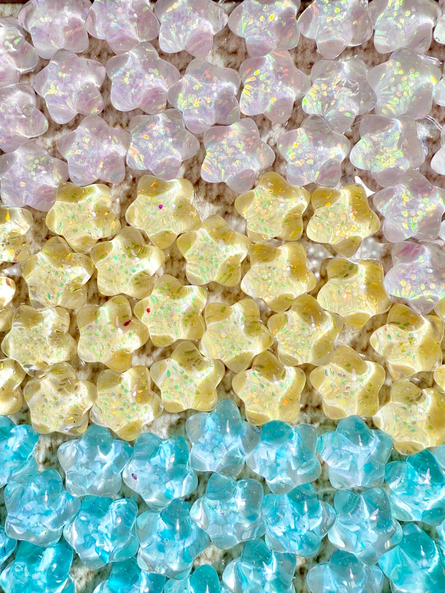 【Jardin de Monet】Mélange de fleurs en résine Lumi de luxe 20 mm 10 couleurs, décoration de cadre, affichage, choix de cadeau