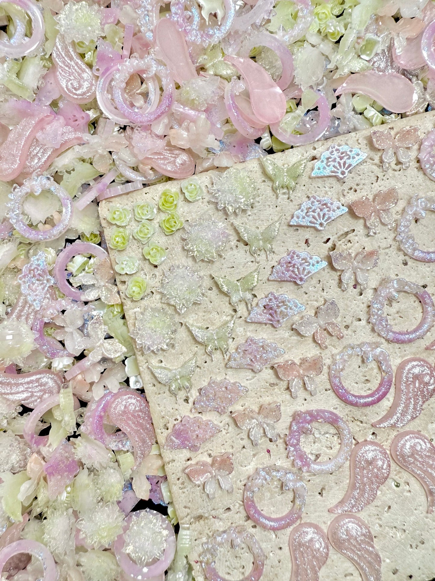 【Blue Blues】Résine lumineuse pastel, fournitures pour nail art/artisanat