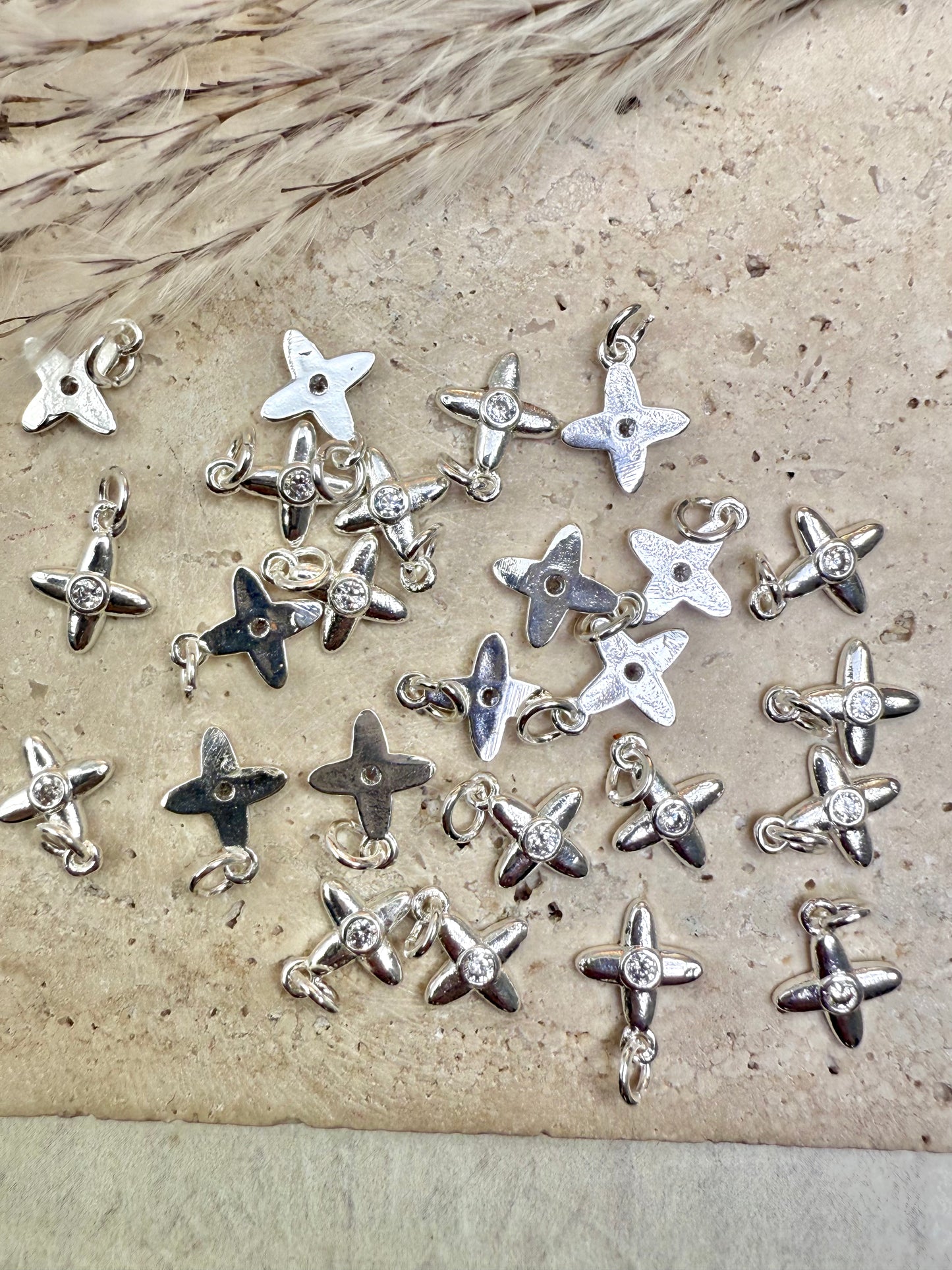 【Wear-Resistant Supplies】white gold/yellow gold plated brass charms