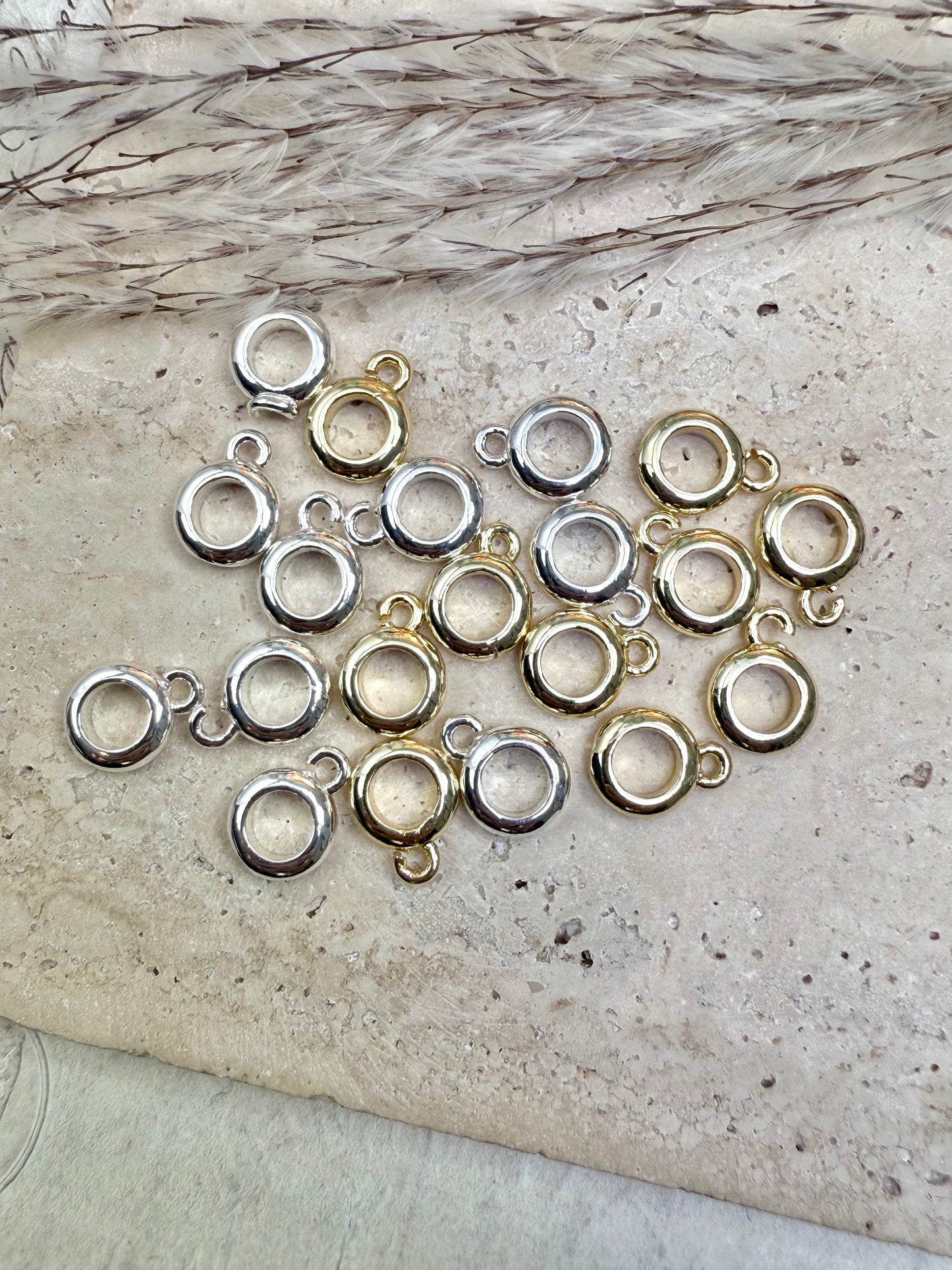 【Wear-Resistant Supplies】white gold/yellow gold plated brass charms