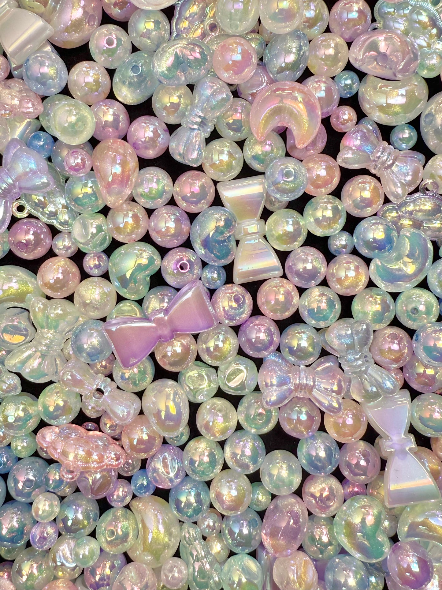 【Foire d'été】Perles acycliques lumineuses crémeuses : canapé, ours, cœur, nœuds papillon, fromage