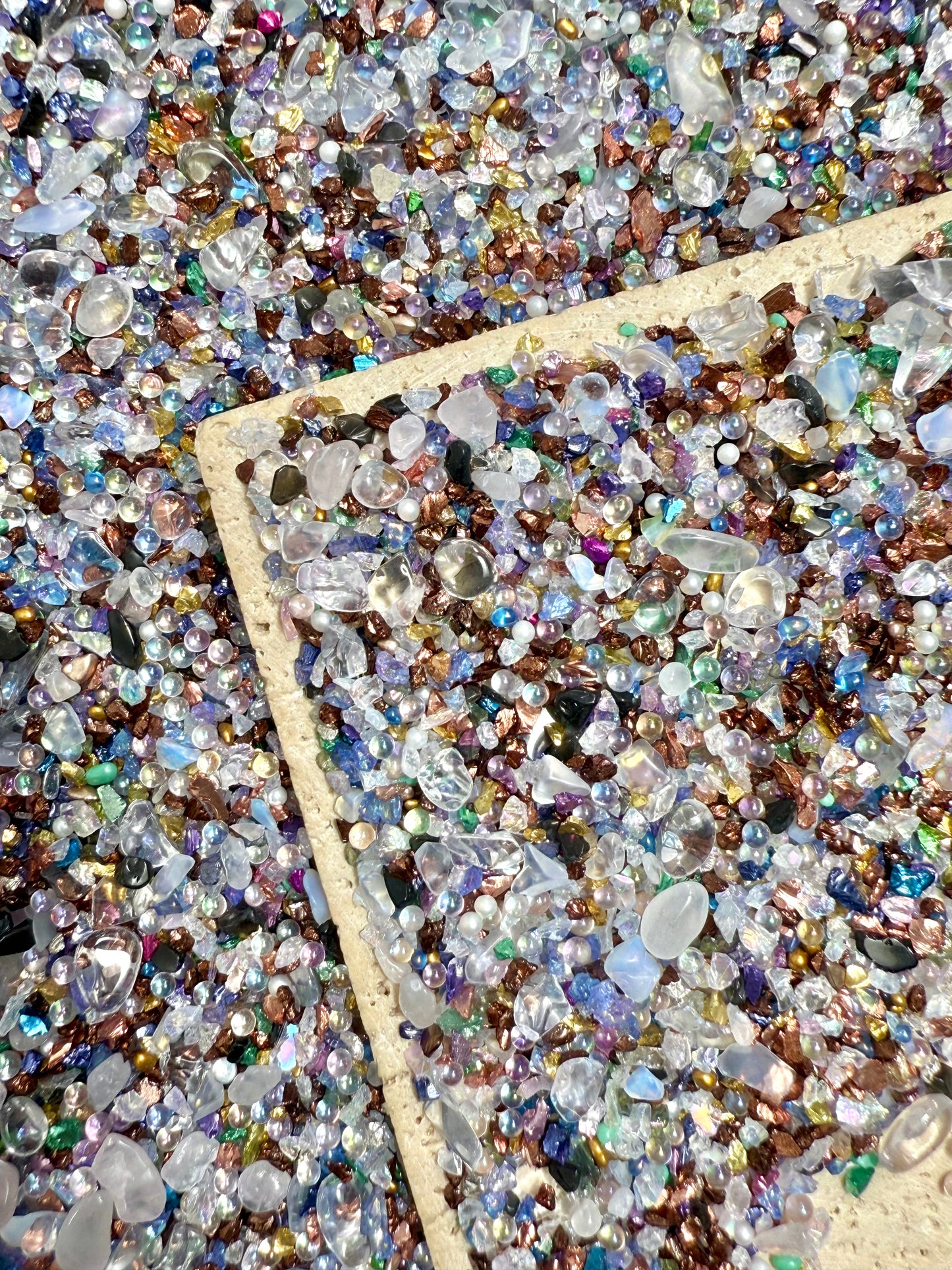 【Crystal Sandi】DIY crushed crystal/shell gravels DIY Nail materials, resin making or display