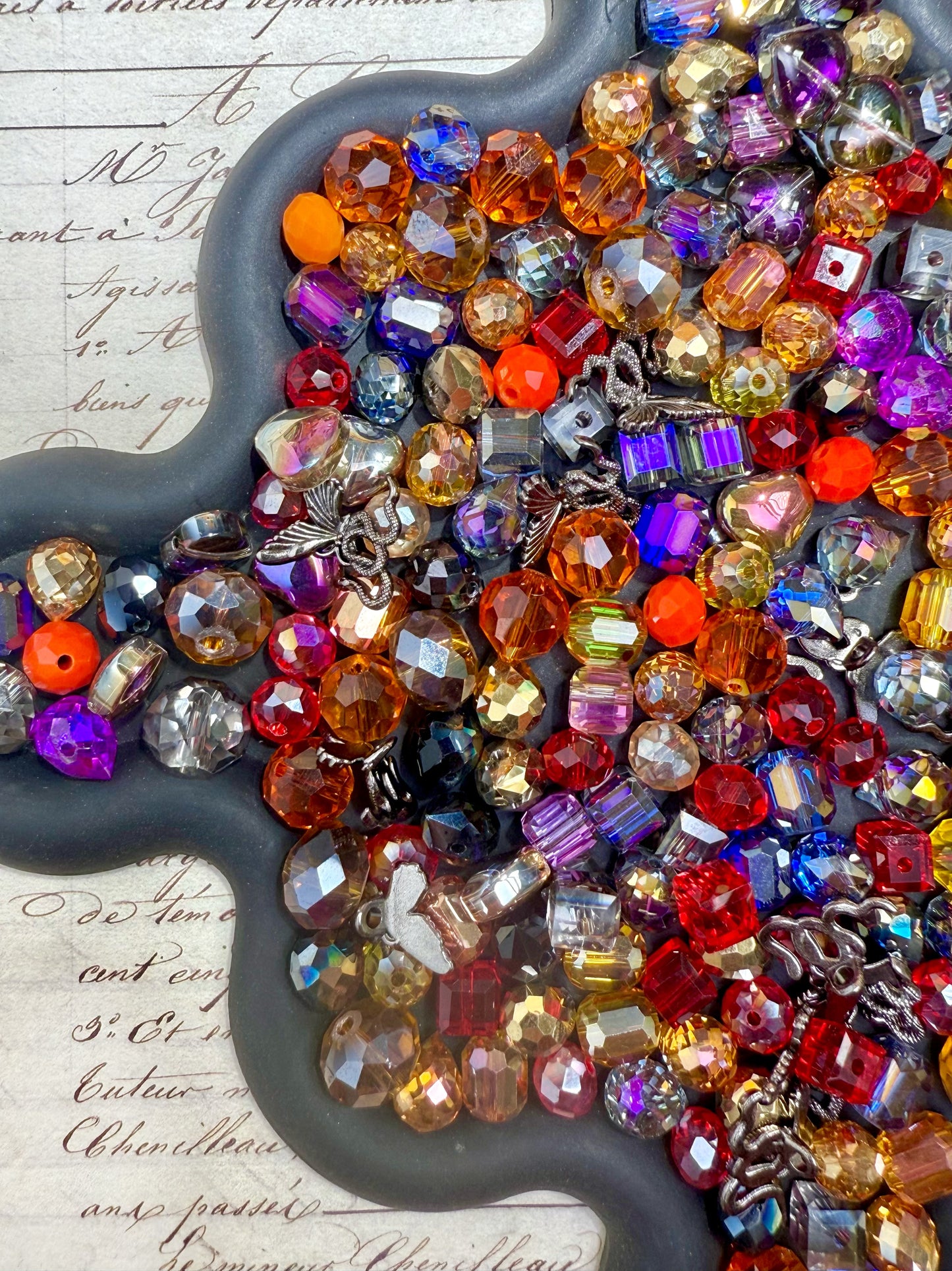 A001.NEW【Dewdrop Sparkle】8*10 mm dewdrop glass beads