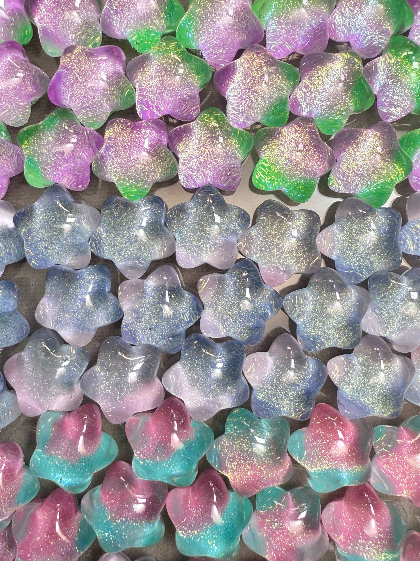 【Jardin de Monet】Mélange de fleurs en résine Lumi de luxe 20 mm 10 couleurs, décoration de cadre, affichage, choix de cadeau