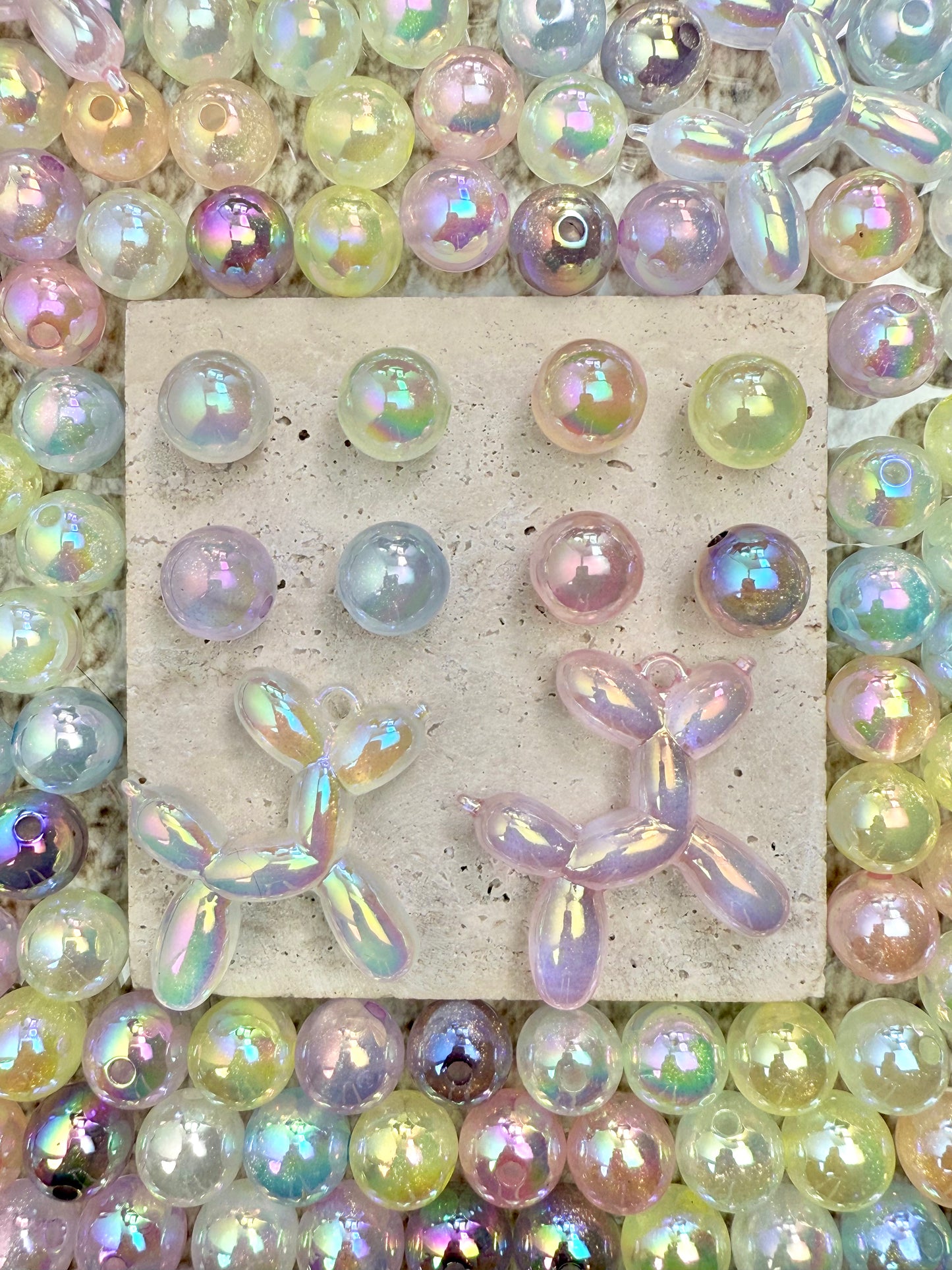 【Foire d'été】Perles acycliques lumineuses crémeuses : canapé, ours, cœur, nœuds papillon, fromage