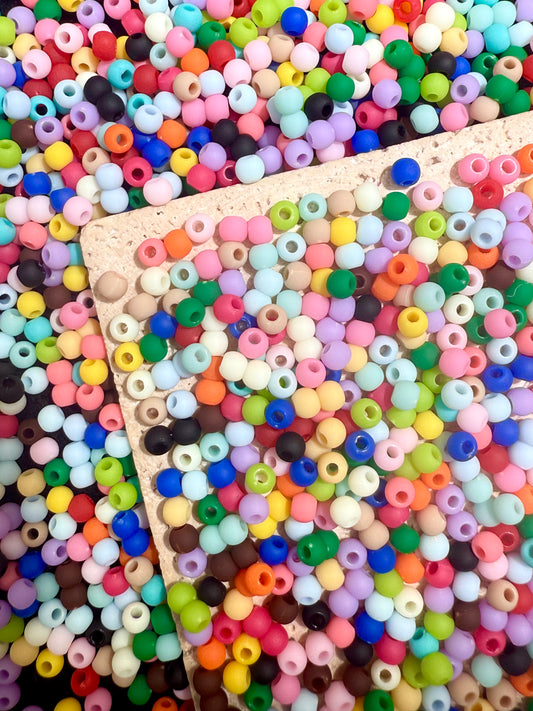 【Candy Caviar】4mm soft-touch coating special Acrylics Beads