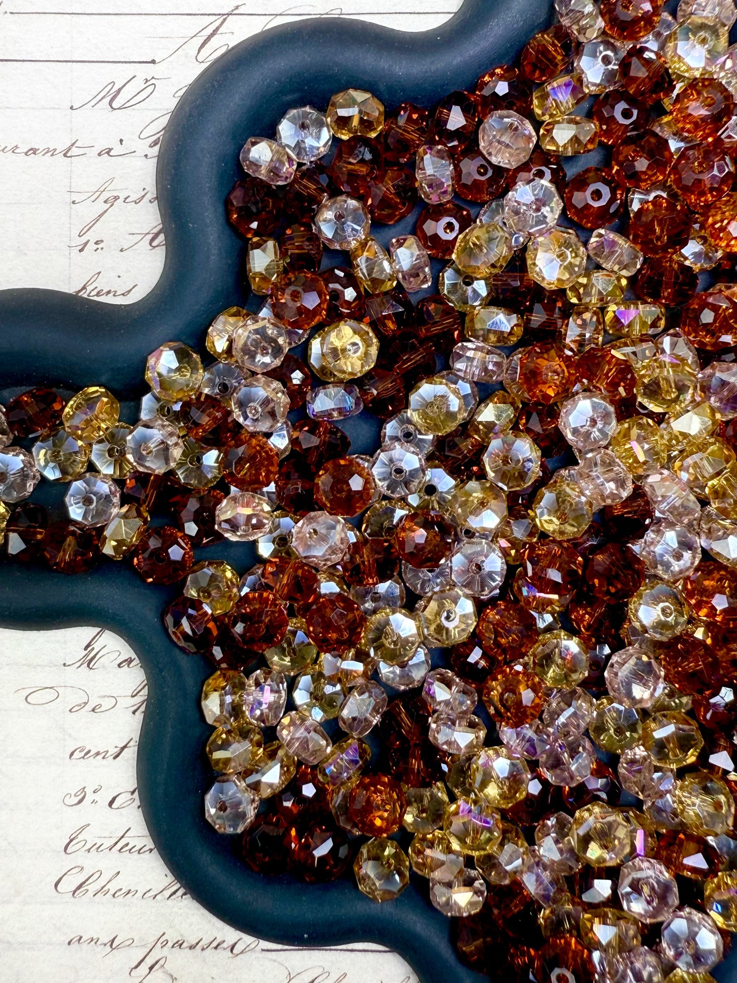 A001.NEW【Dewdrop Sparkle】8*10 mm dewdrop glass beads