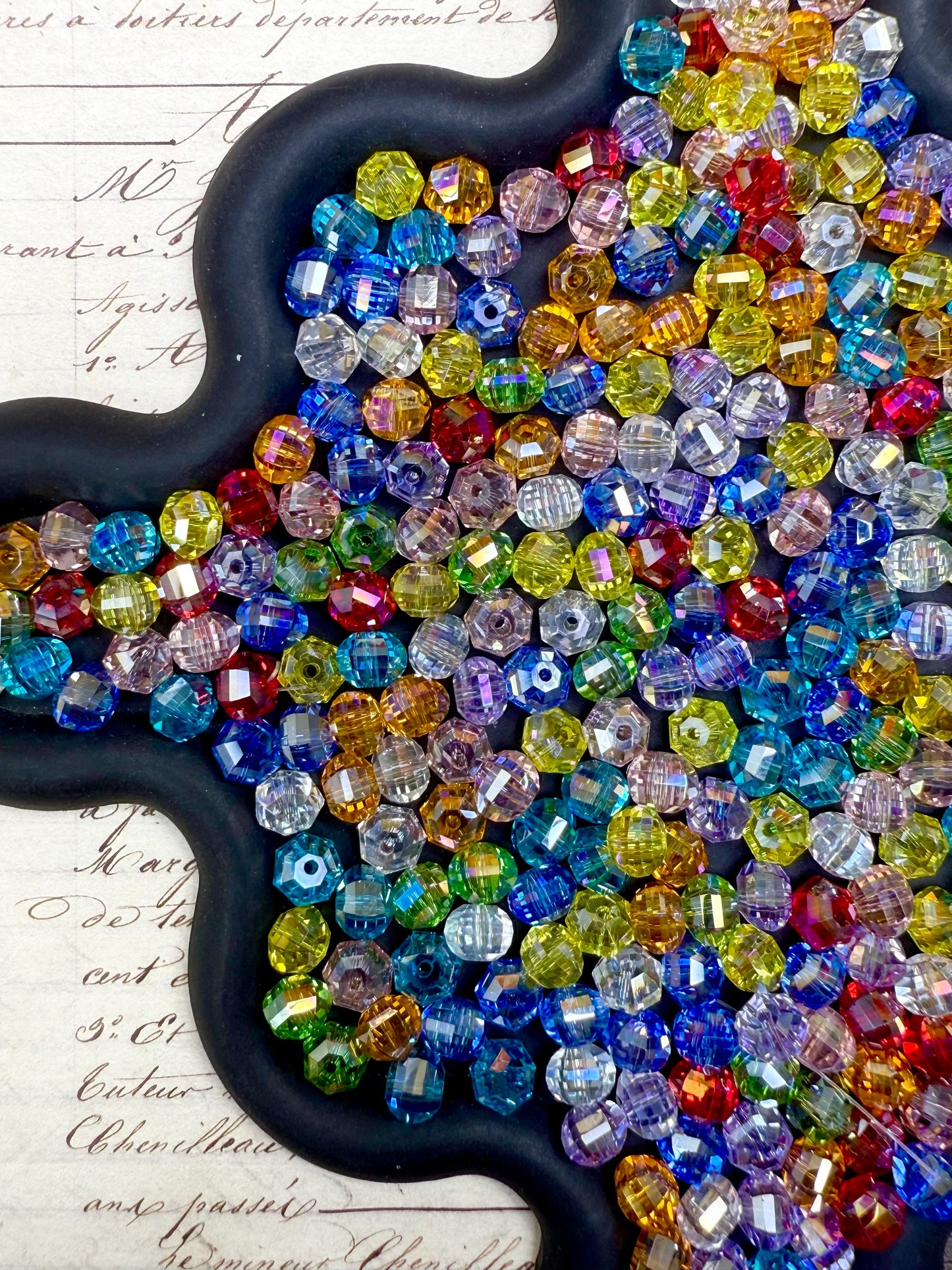 A001.NEW【Dewdrop Sparkle】8*10 mm dewdrop glass beads