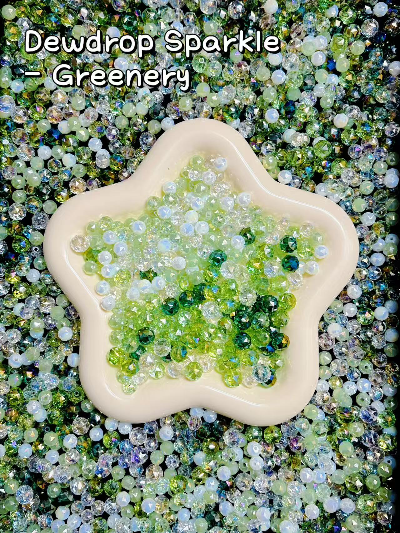 A001.NEW【Dewdrop Sparkle】8mm-10 mm dewdrop glass beads