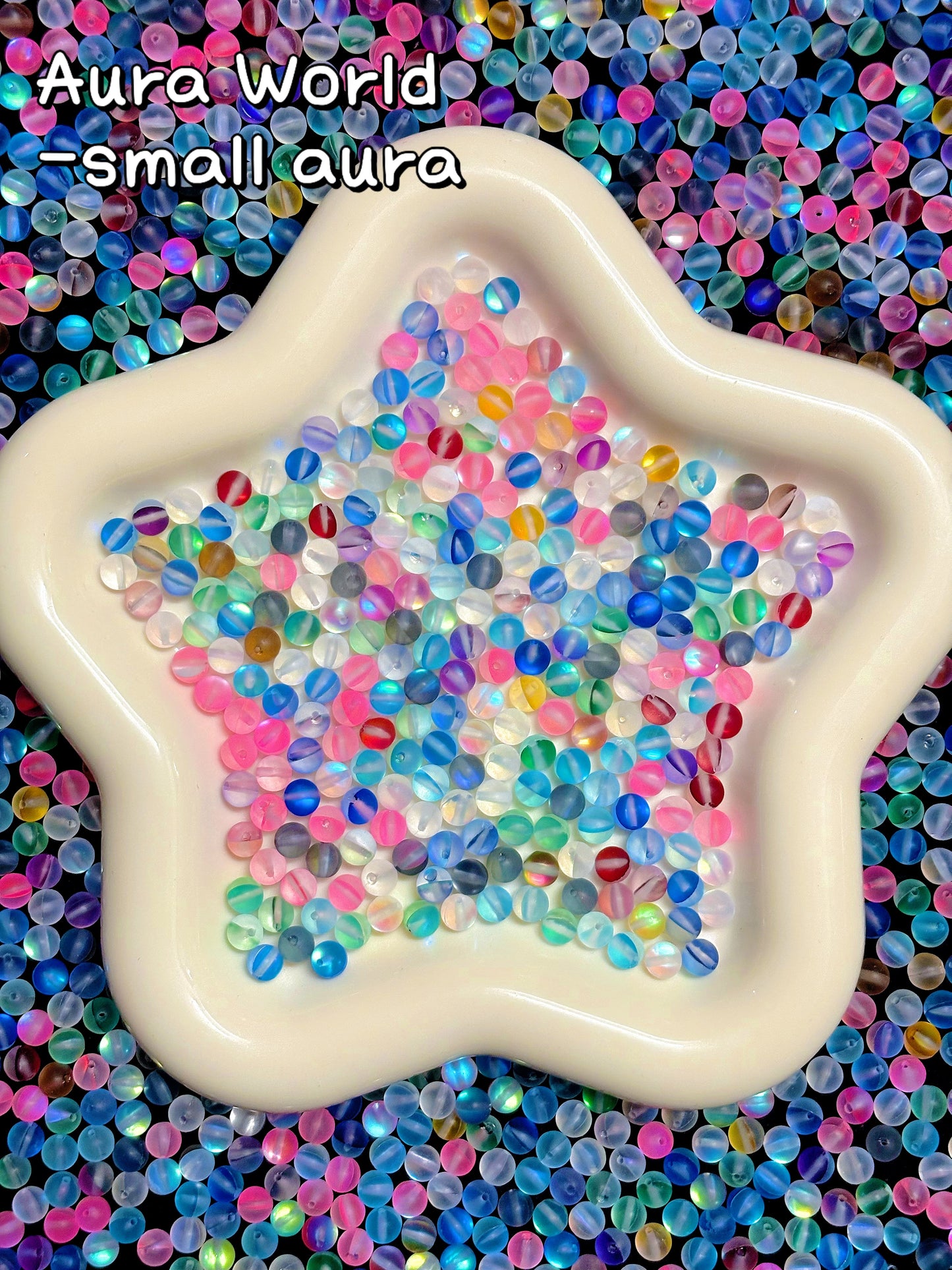 A001.NEW【Aura World】aura mixed frosted beads, glass beads