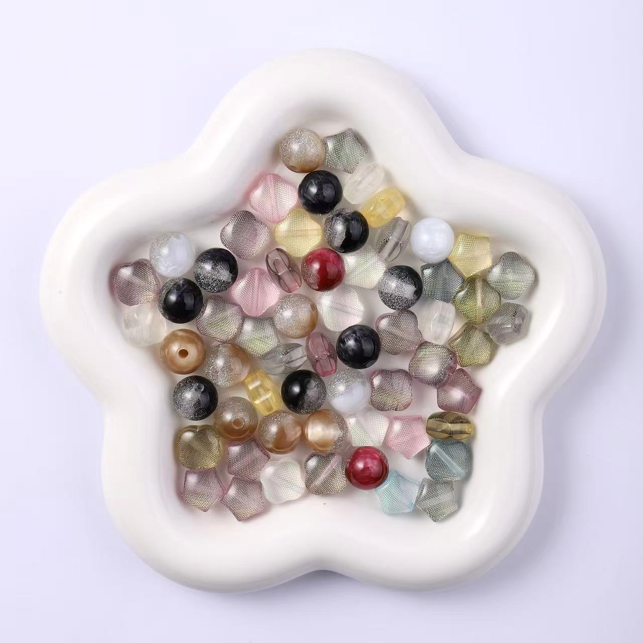 【Dazzling Galaxy】shimmering diamond sparkle acrylic beads mix, 16mm (making wreath, keychain, pens etc)