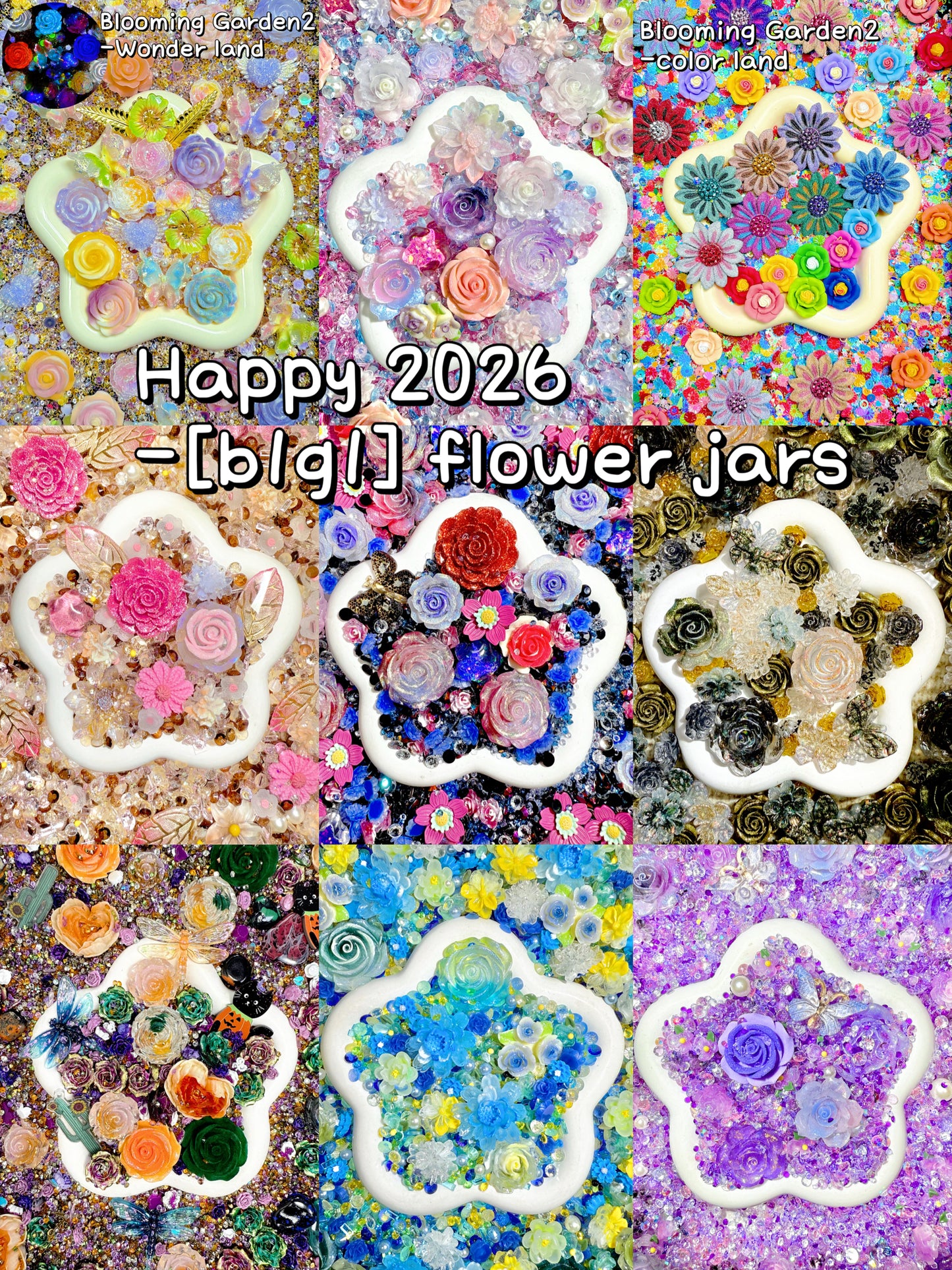 A001.NEW-B1G1【Happy 2026】Bell&Allan hand-built flower jars 350ml+extra random gift card