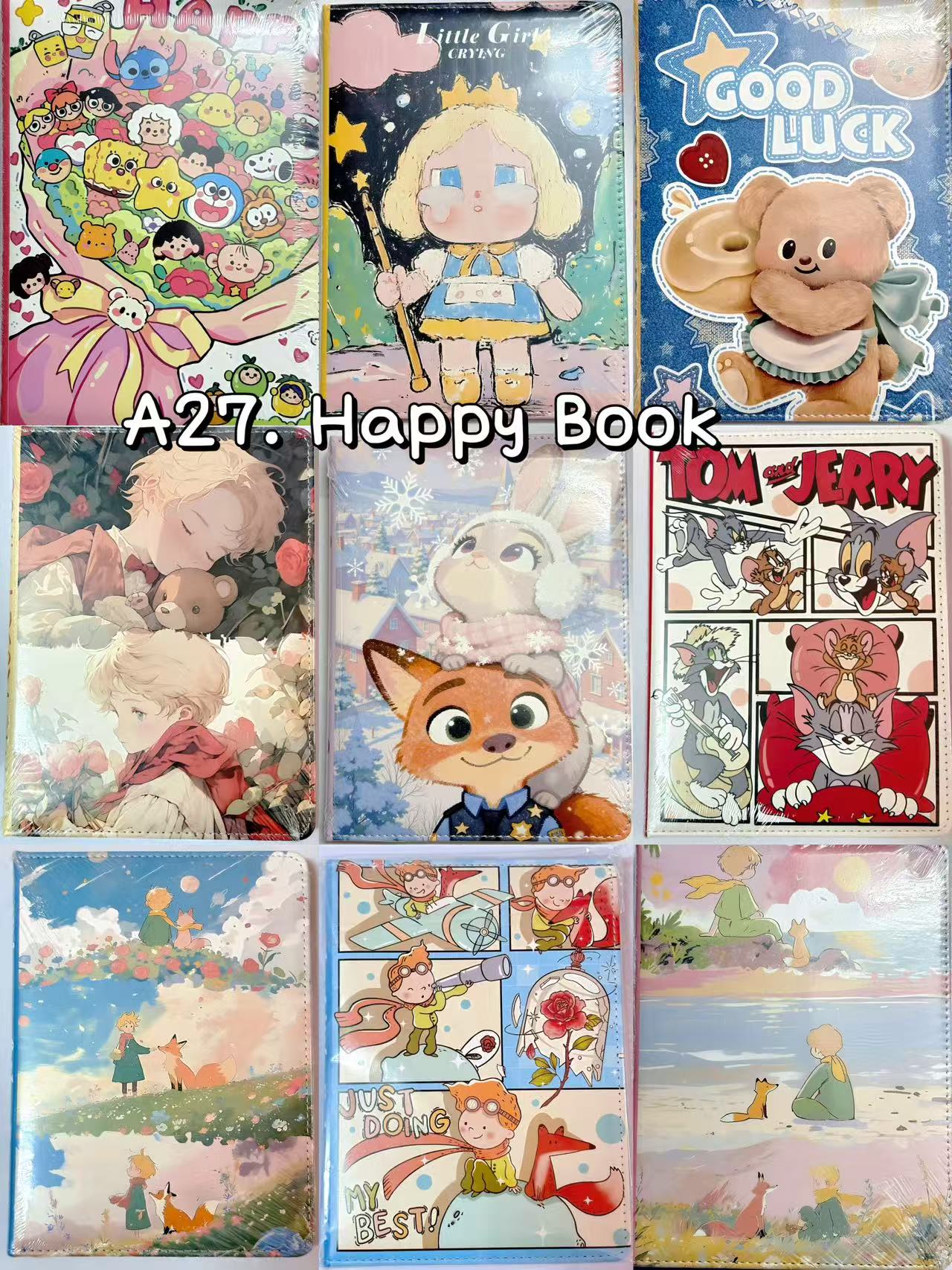 A27.NEW【Happy Book】mysterious A5 notebook bag 15*21cm/6*8inch