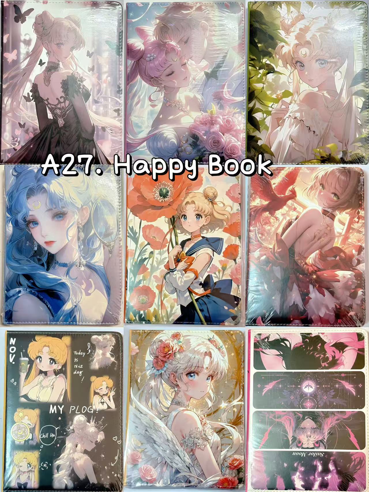 A27.NEW【Happy Book】mysterious A5 notebook bag 15*21cm/6*8inch