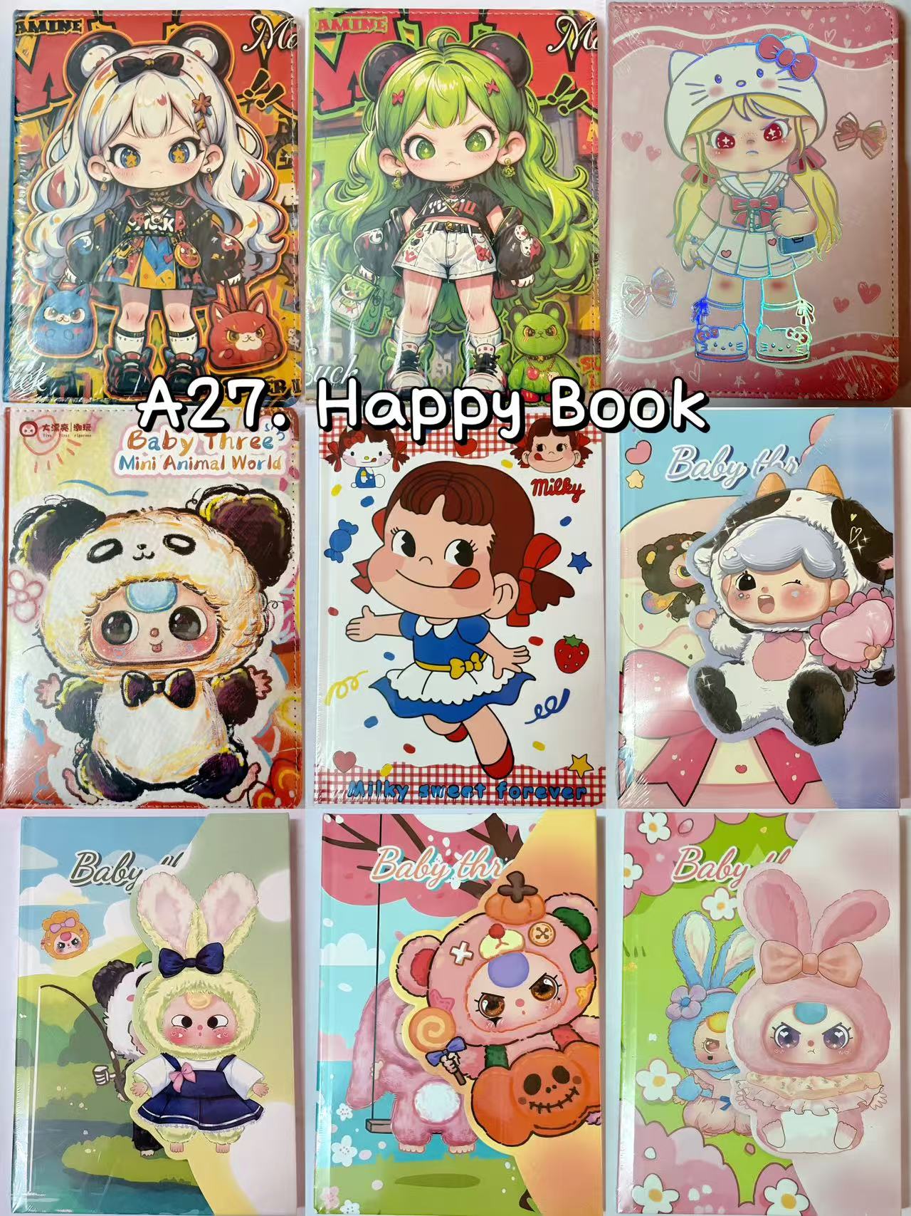 A27.NEW【Happy Book】mysterious A5 notebook bag 15*21cm/6*8inch