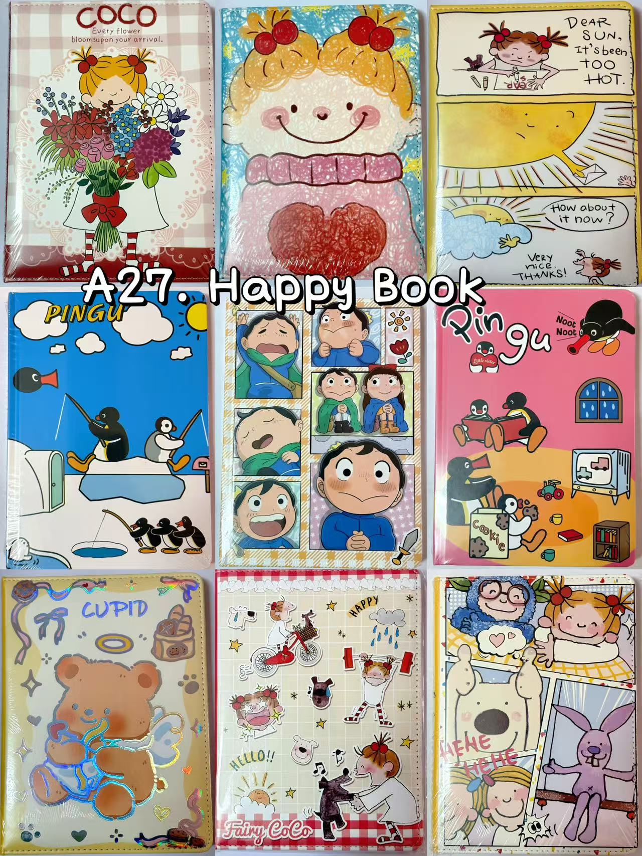 A27.NEW【Happy Book】mysterious A5 notebook bag 15*21cm/6*8inch
