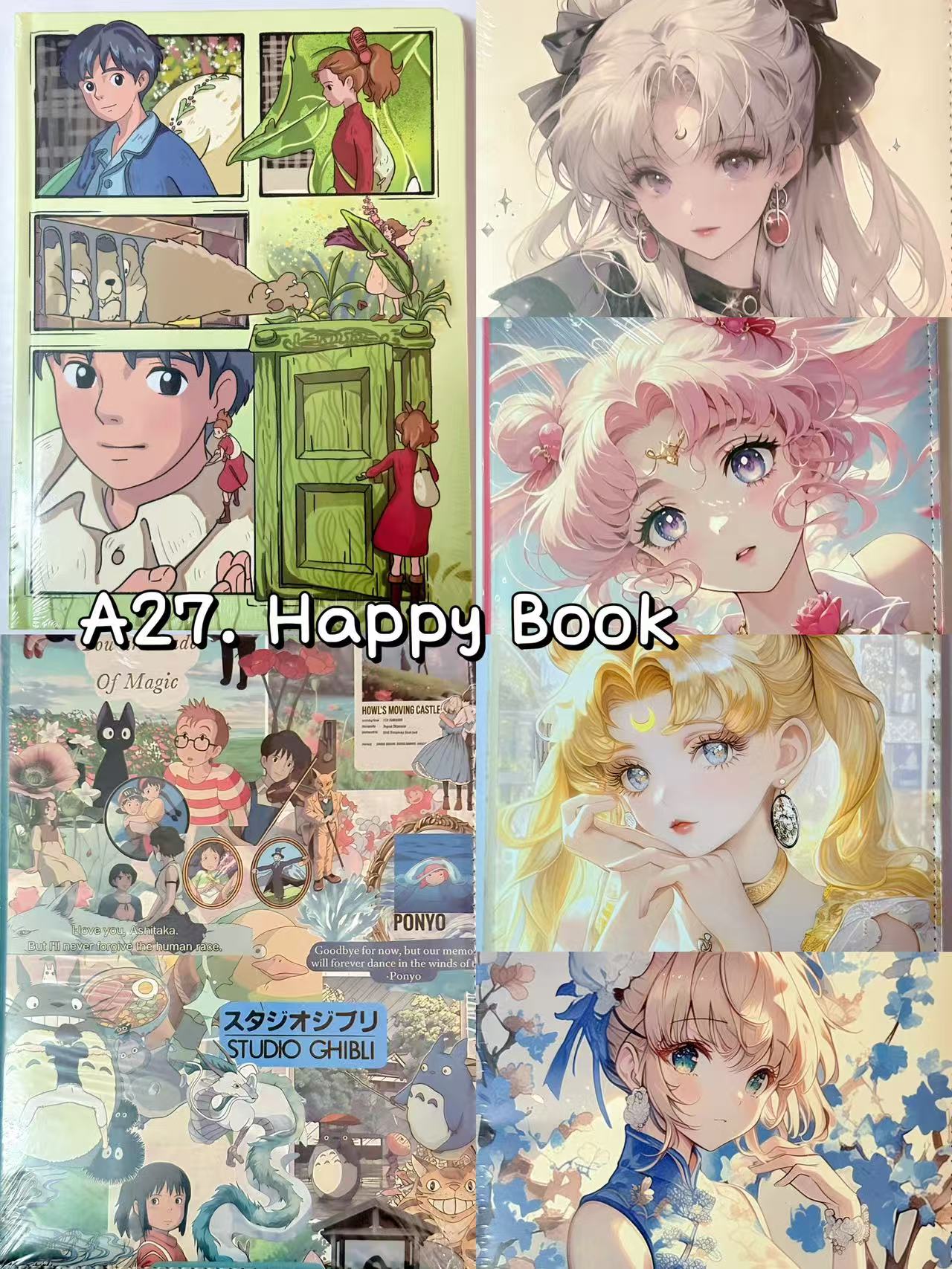 A27.NEW【Happy Book】mysterious A5 notebook bag 15*21cm/6*8inch