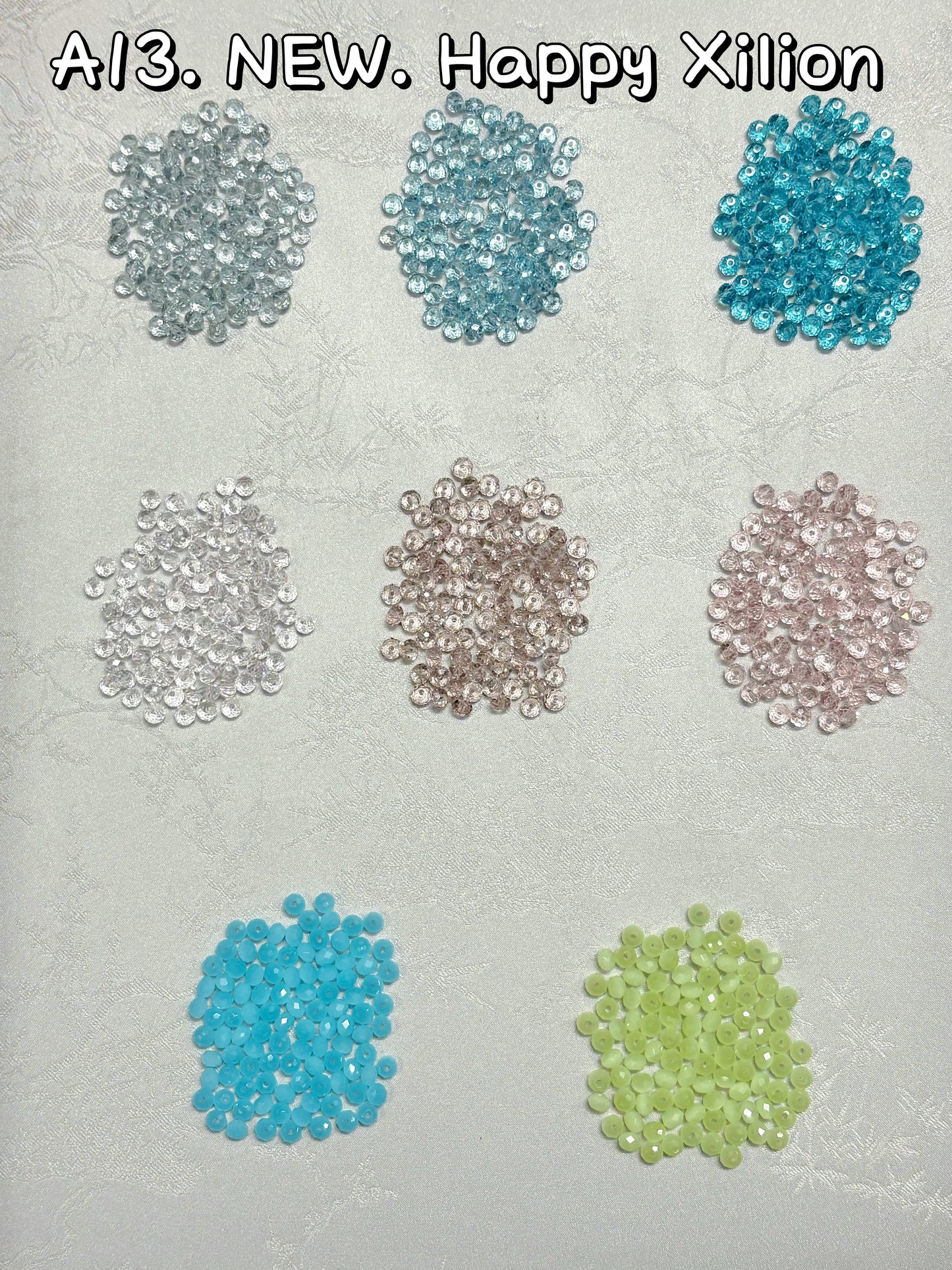 A13【Happy Xilion】Swarovski Dupe wheel Beads , 6mm Iridescent colors