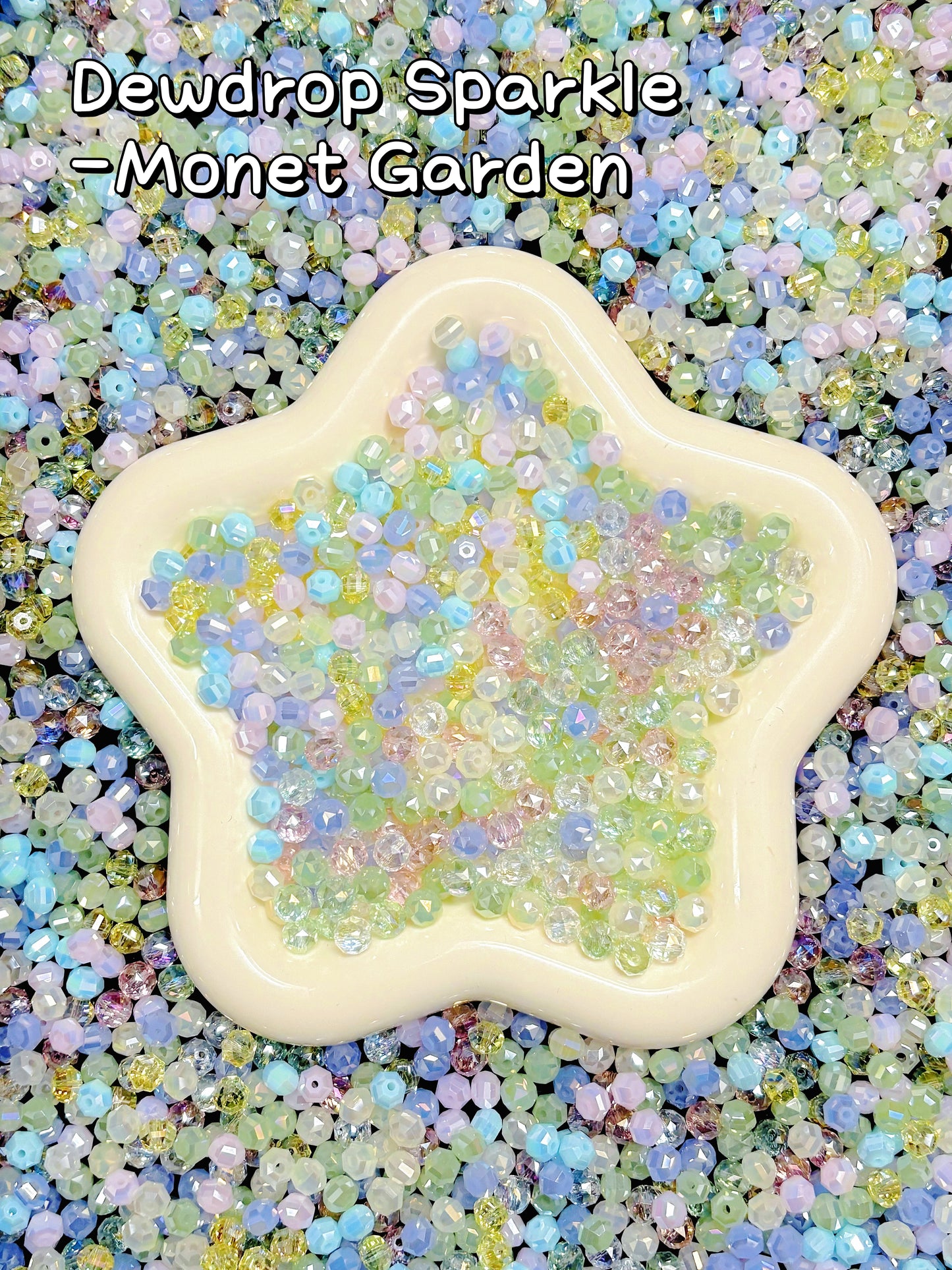 A001.NEW【Dewdrop Sparkle】8mm-10 mm dewdrop glass beads