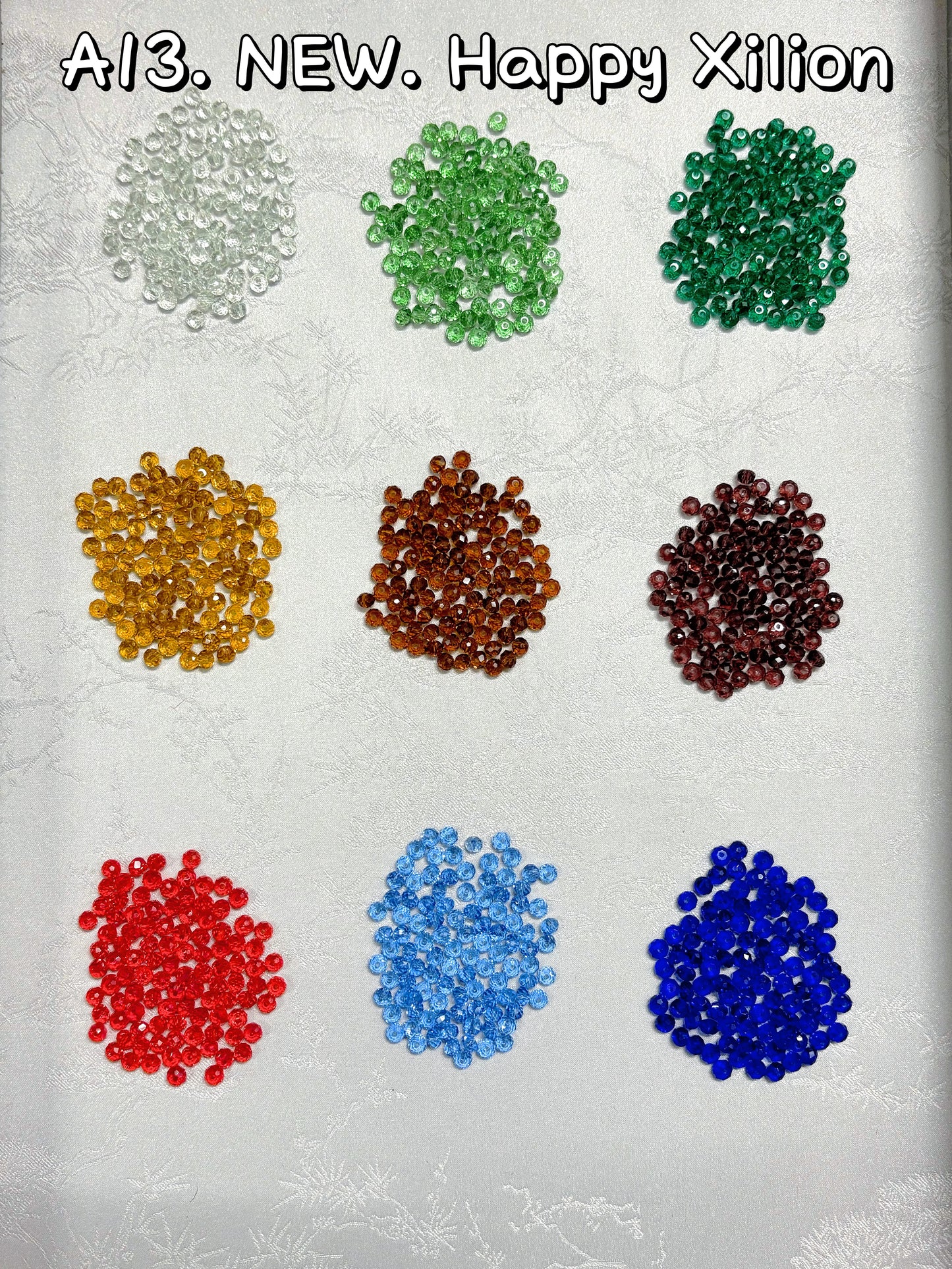 A13【Happy Xilion】Swarovski Dupe wheel Beads , 6mm Iridescent colors
