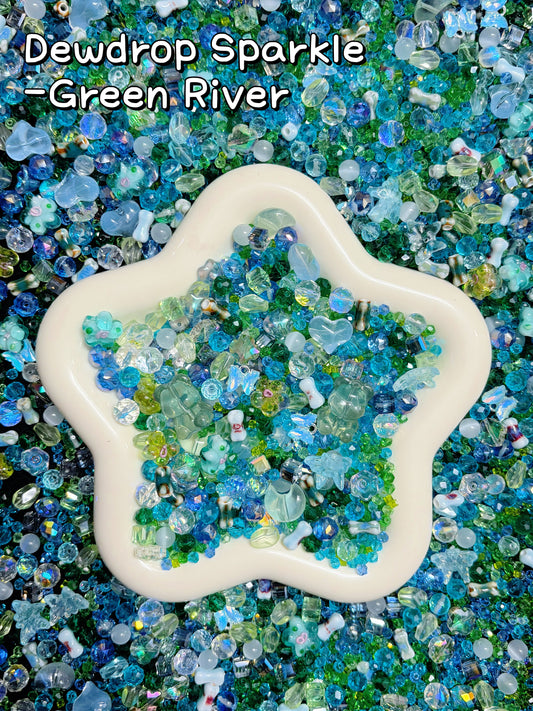 A001.NEW【Dewdrop Sparkle】8mm-10 mm dewdrop glass beads