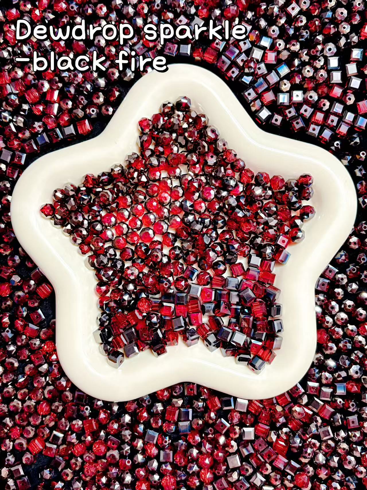 A001.NEW【Dewdrop Sparkle】8mm-10 mm dewdrop glass beads