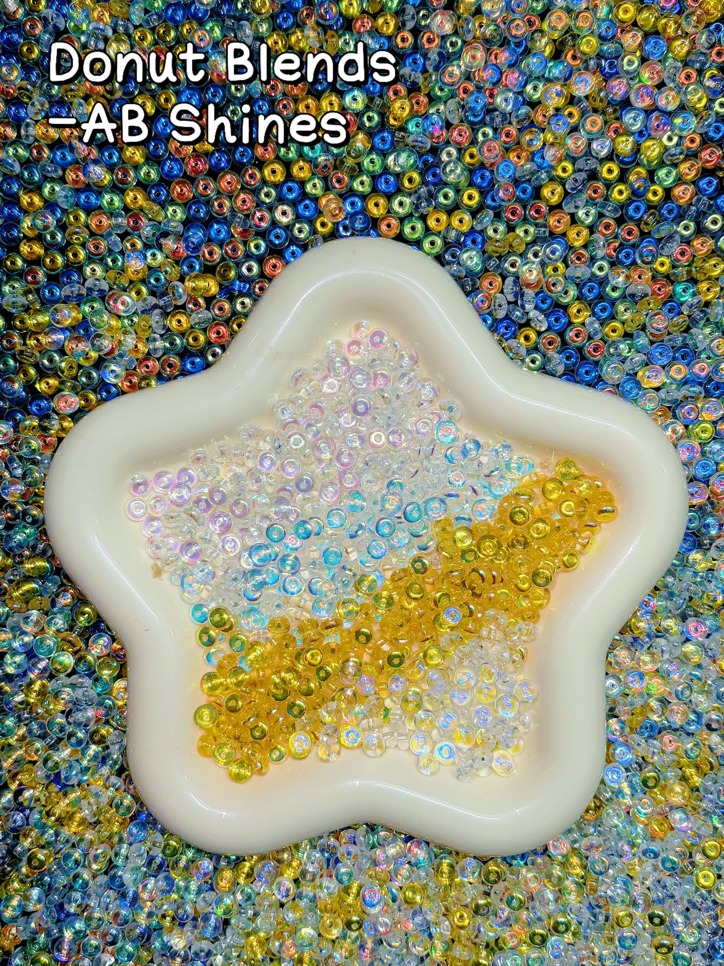 A001.NEW【Donut Blends】Glass Donut beads mixes