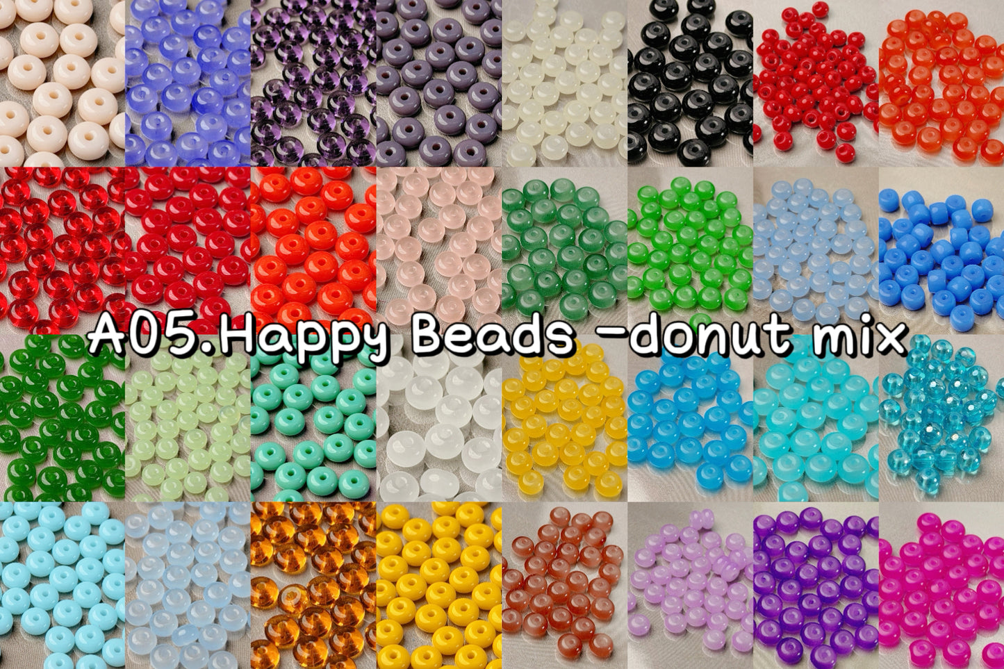 A05【Happy Beads】various colorful glass beads blind bag for diy