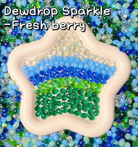 A001.NEW【Dewdrop Sparkle】8mm-10 mm dewdrop glass beads