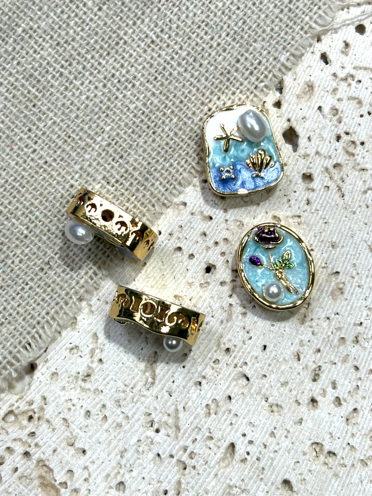 A001.NEW【Metal Treasure Bag-Beads】Exquisite Metal Beads