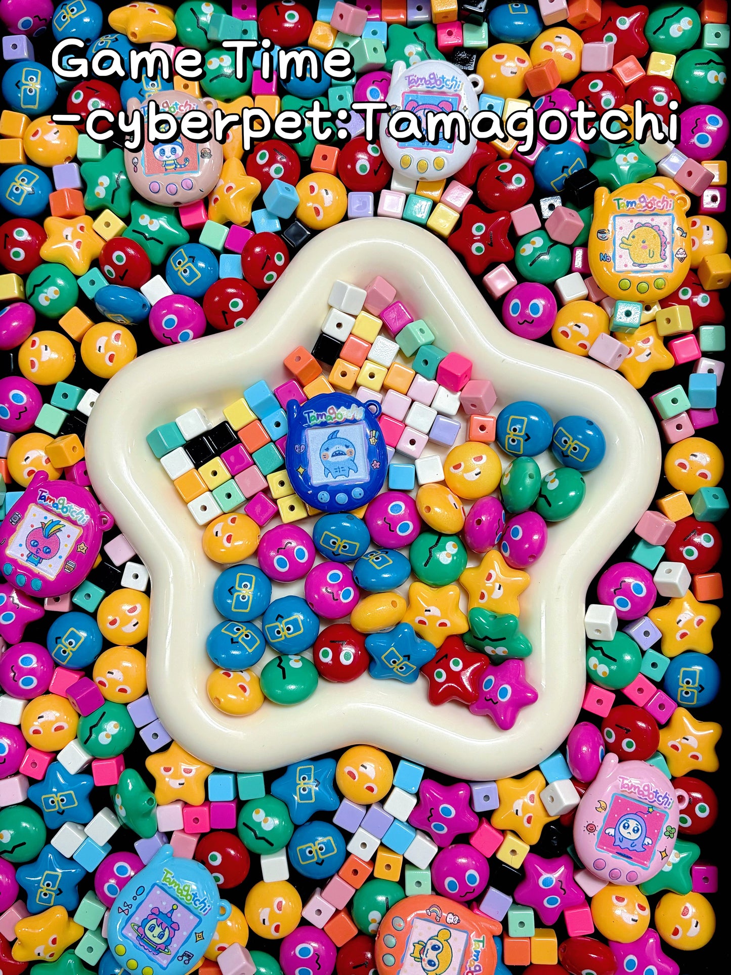 【Game Time】gaming acrylic beads mix, 16mm (making wreath, keychain, pens etc)