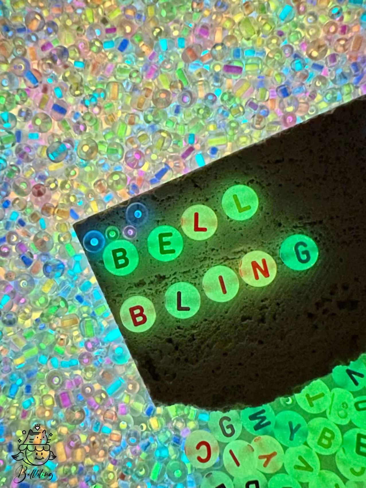 【Lumi Beans】luminous mixed rainbow seed beads, 3mm&4mm