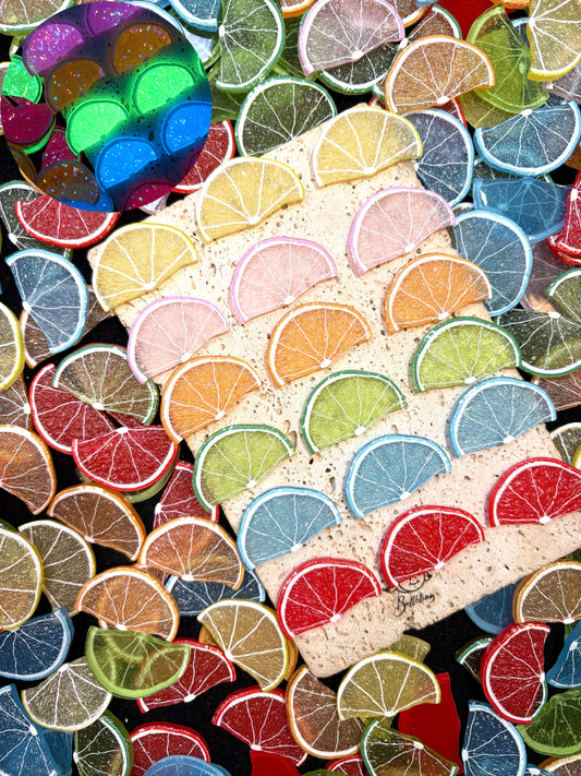 A001.NEW【Four Seasons】colorful resin leaves mix, hairpin/phonecases diy