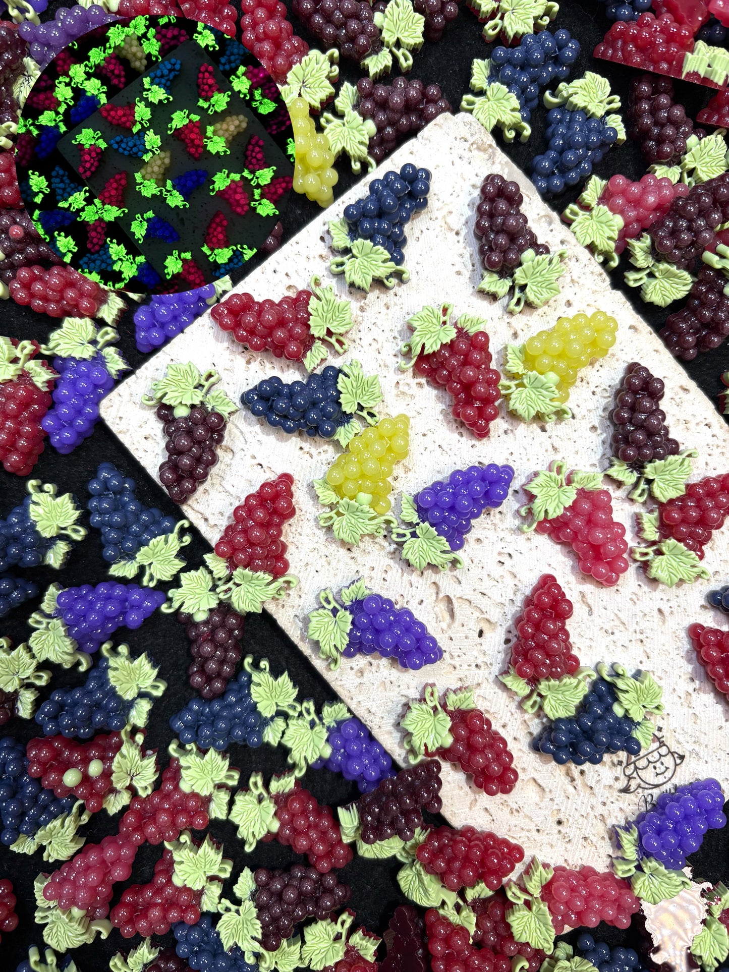 【Quatre saisons】Mélange de feuilles de résine colorées, épingle à cheveux/coques de téléphone DIY