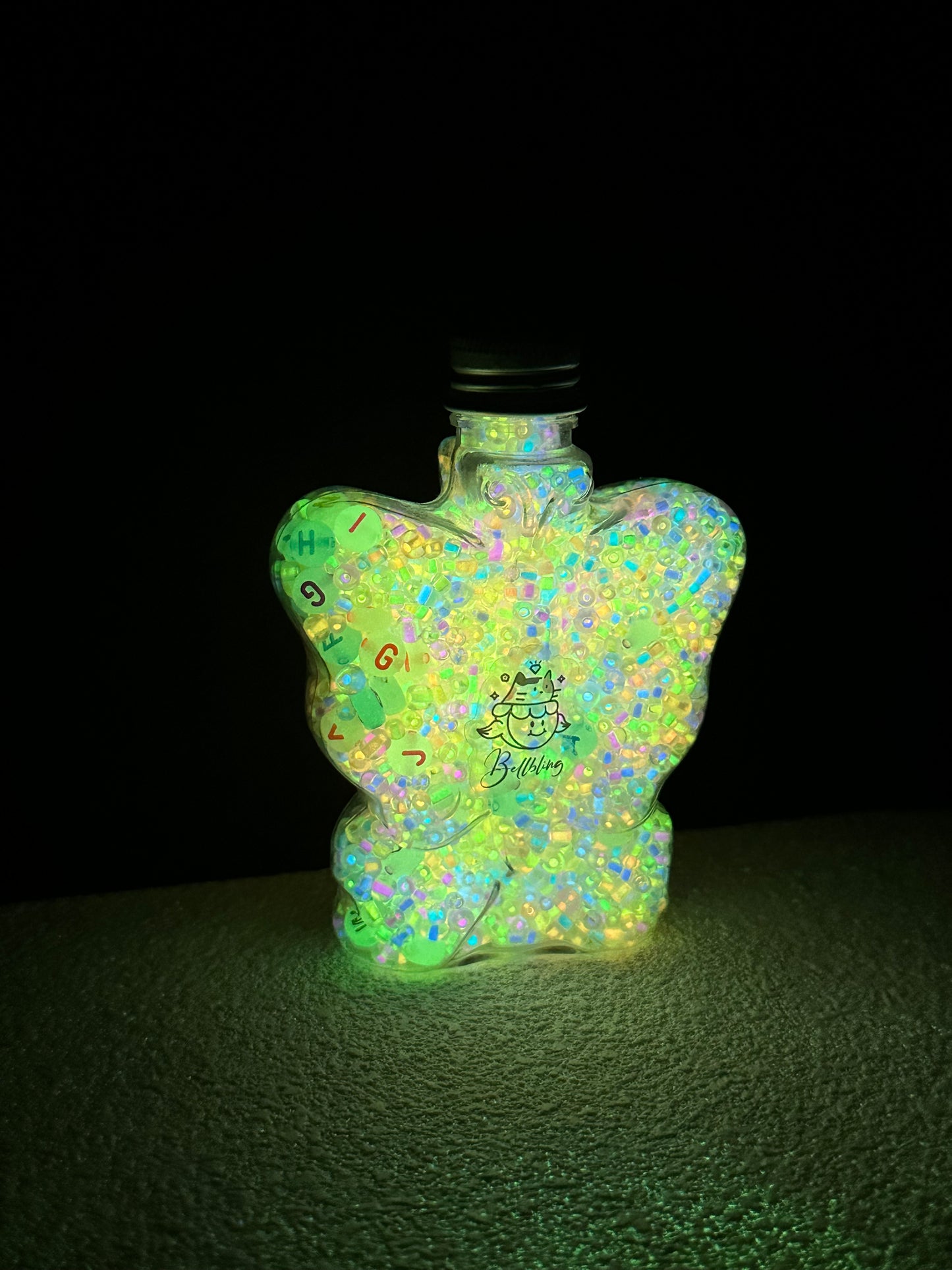 【Lumi Beans】luminous mixed rainbow seed beads, 3mm&4mm