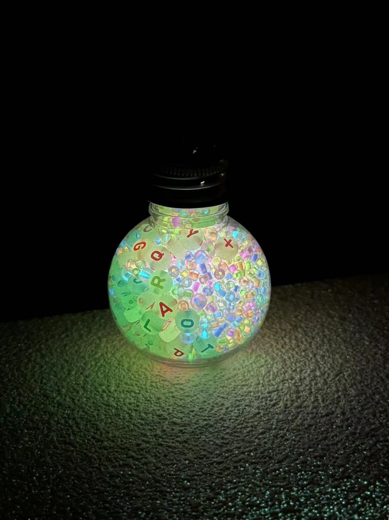 【Lumi Beans】luminous mixed rainbow seed beads, 3mm&4mm