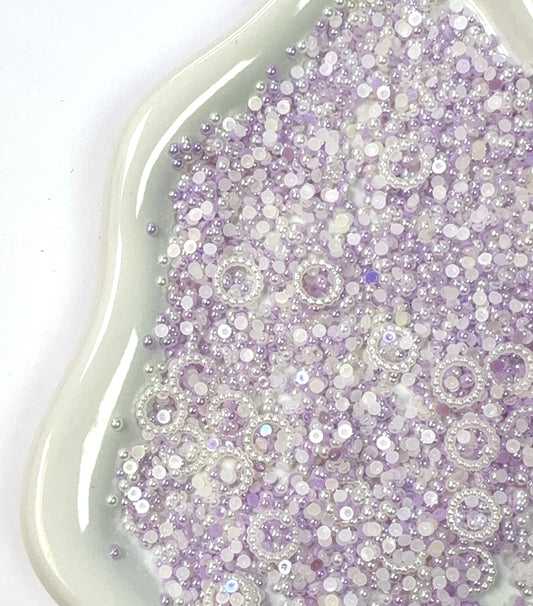 【Tiny Pearl】2.5mm flat-back highlight semi-sphere pearls