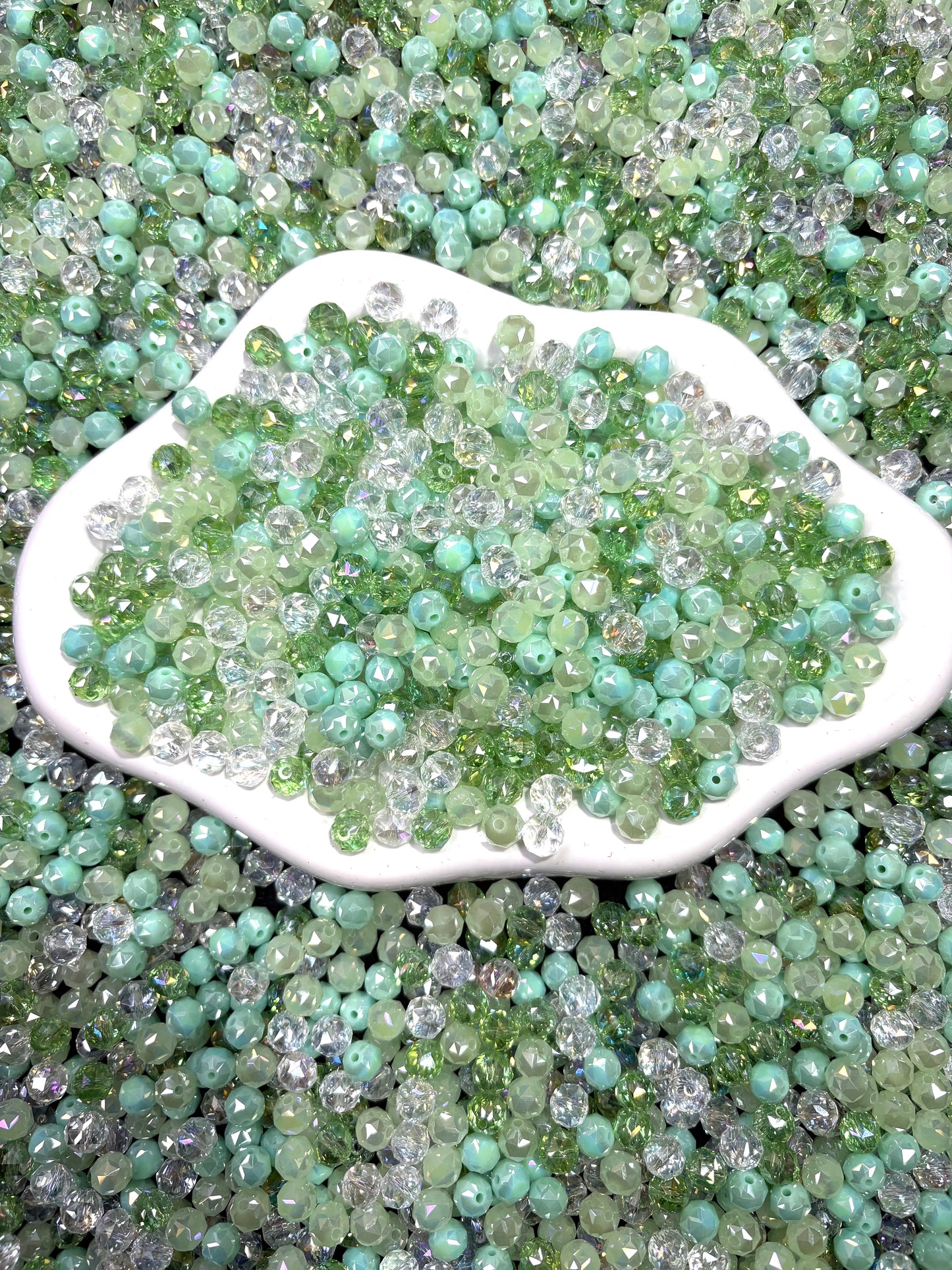 A001.NEW【Dewdrop Sparkle】8*10 mm dewdrop glass beads