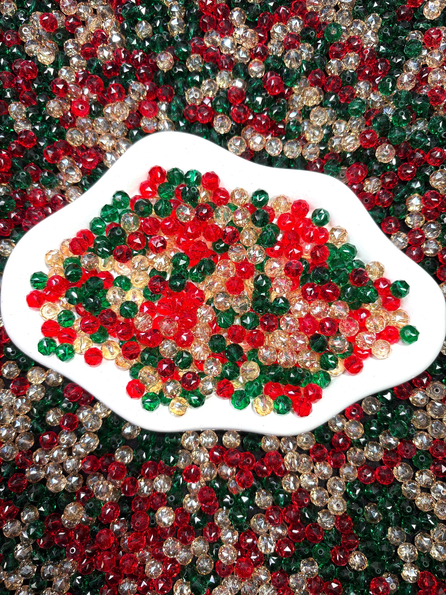 A001.NEW【Dewdrop Sparkle】8*10 mm dewdrop glass beads