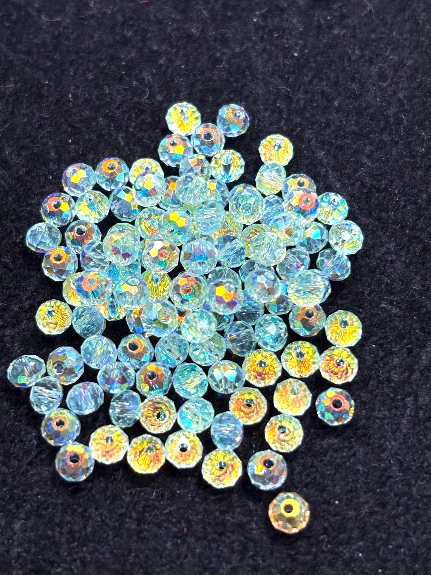 A001.NEW【Happy Xilion 1】Swarovski Bicone Beads Dupe, Iridescent Electroplating colors