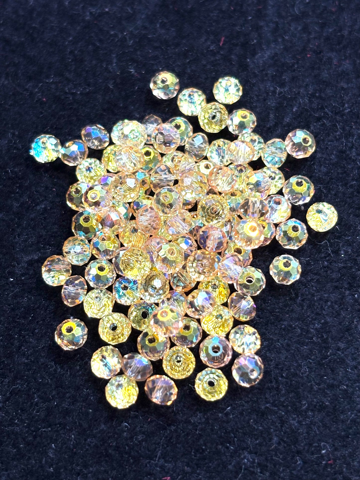 A001.NEW【Happy Xilion 1】Swarovski Bicone Beads Dupe, Iridescent Electroplating colors