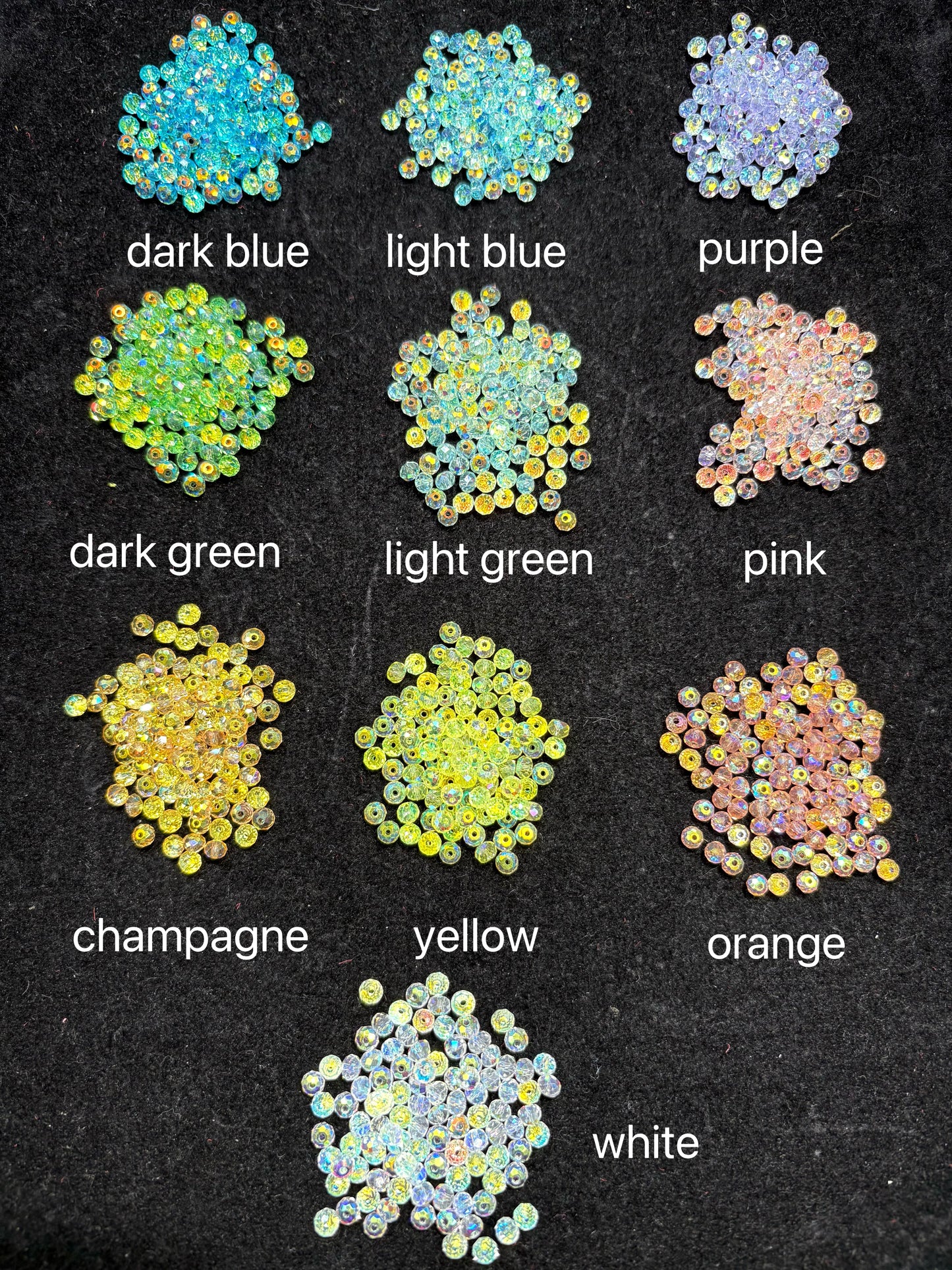 A001.NEW【Happy Xilion 1】Swarovski Bicone Beads Dupe, Iridescent Electroplating colors