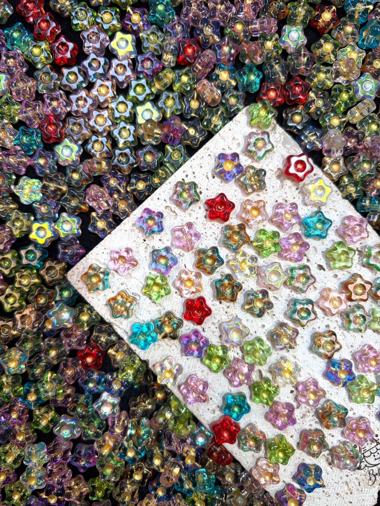 【Icy House】Mini breloques en verre exquises de toutes les couleurs mélangées, fournitures pour bracelets/porte-clés