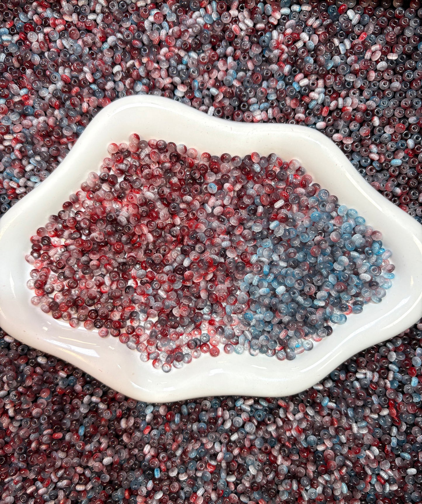 A001.NEW【Mini Cats Eye 2】special-shape glass cats-eye seed beads mix, earring, bracelet, necklace, keychain