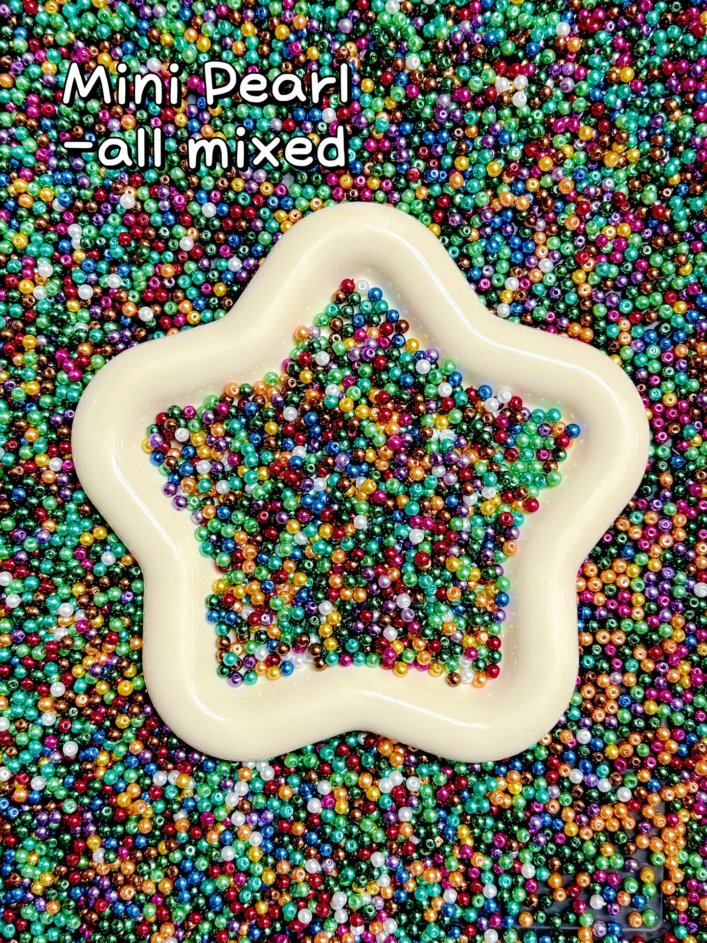 【Mini Pearl】4mm colorful glass pearls (bracelet/keychain/display)