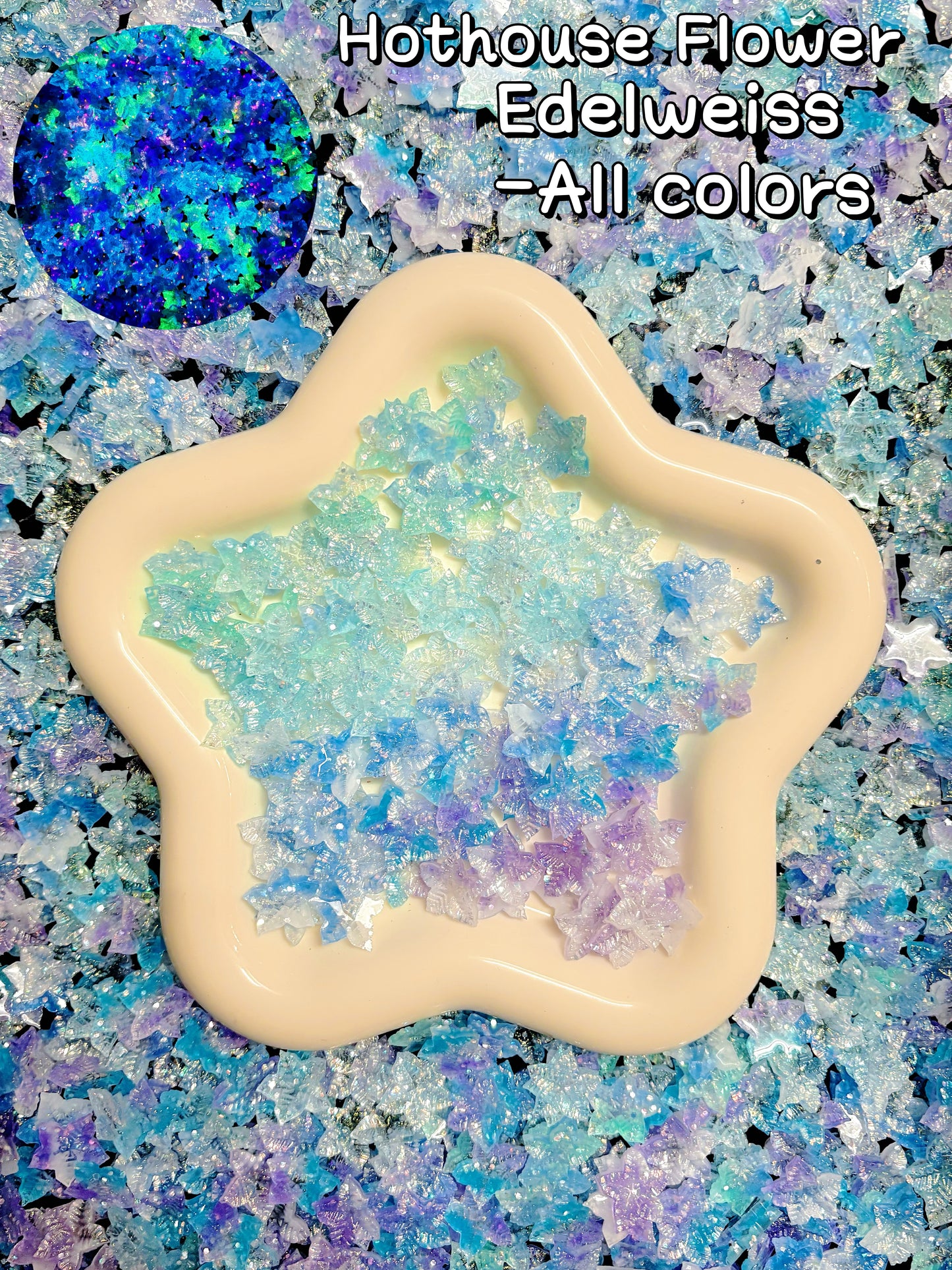 A001.NEW【Hothouse Flower】soft luminous resin mix,  Nail art/Craft supplies
